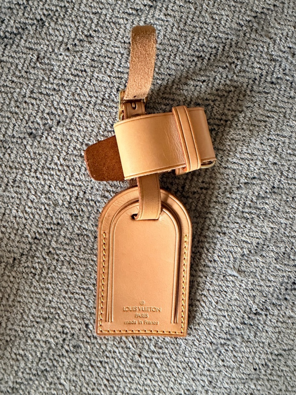 Louis Vuitton Tan Vachetta Leather Luggage Tag